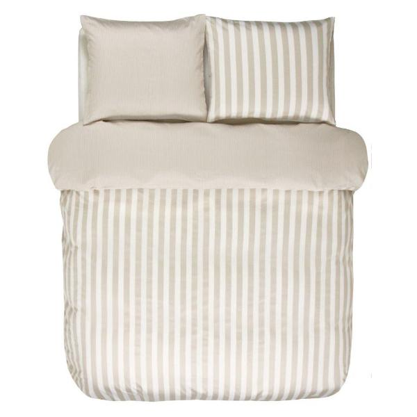 Marc O'Polo Bettwäsche 135 x 200 cm & 80 x 80 cm / 1 - 2 Werktage Bettwäsche Classic Stripe oatmeal von Marc O'Polo