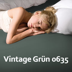 Formesse Bettlaken 0635vintagegrün / 5 - 7 Werktage Formesse Bella Donna Jersey Spannbettlaken - Größe: 90 x 190 cm bis 100 x 220 cm