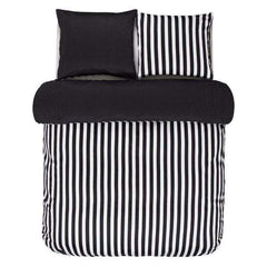 Marc O'Polo Bettwäsche 135 x 200 cm & 80 x 80 cm / 1 - 2 Werktage Bettwäsche Classic Stripe black von Marc O'Polo